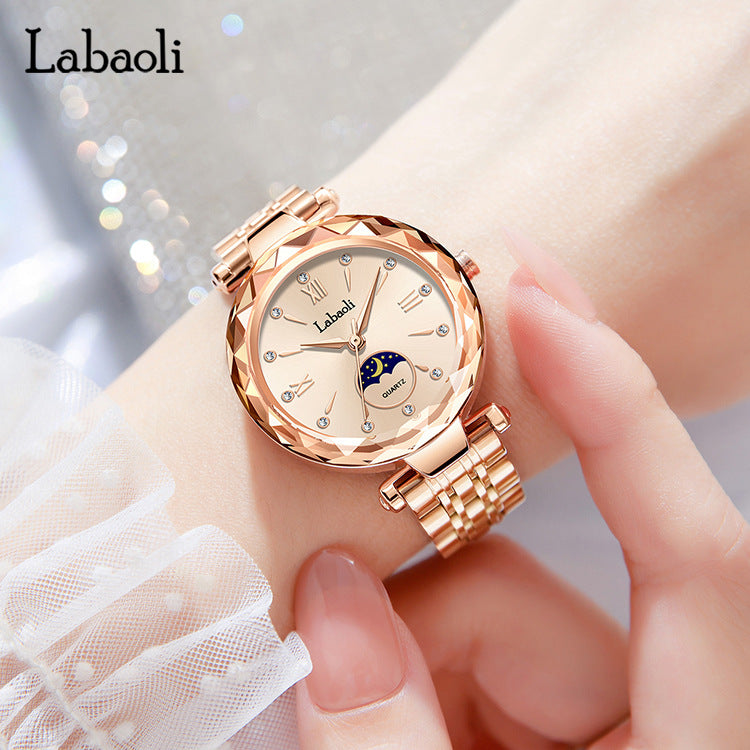 Women's watch, new waterproof steel strap