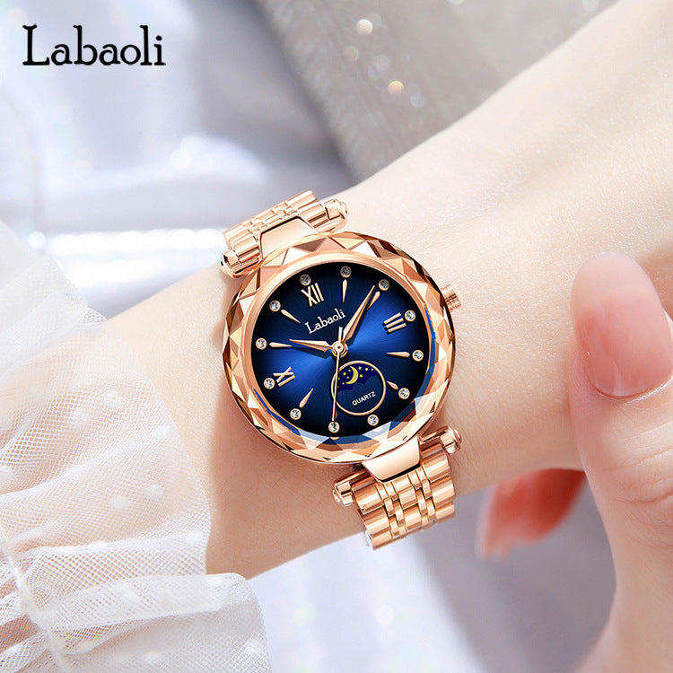 Women's watch, new waterproof steel strap