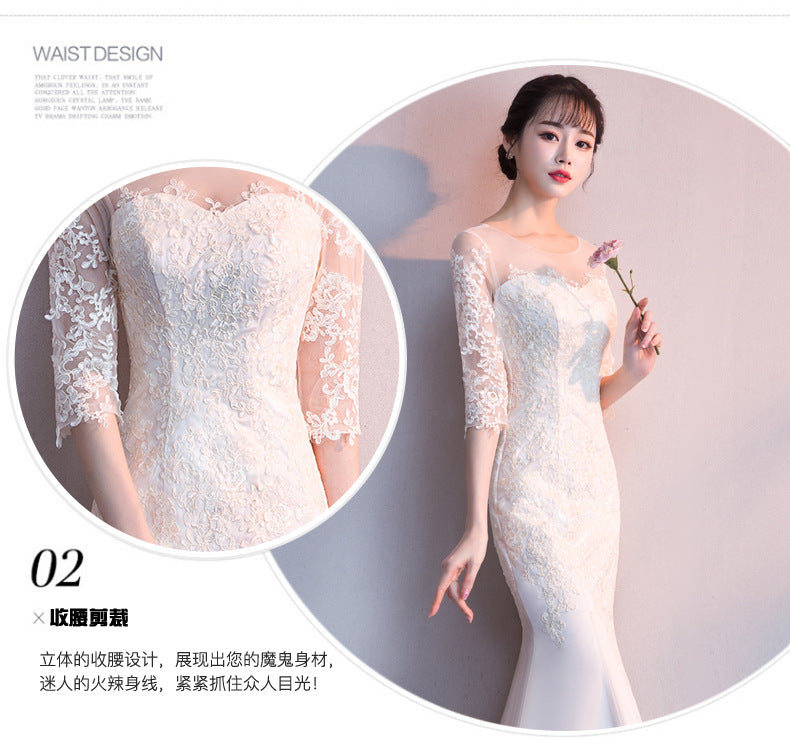 Evening gown, elegant and slimming, long fishtail skirt