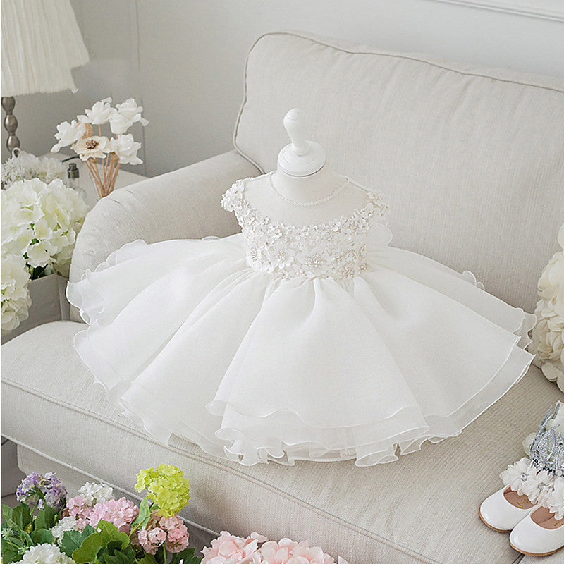 Year-old Baby Girl Spring Flower Umbrella Princess Dress