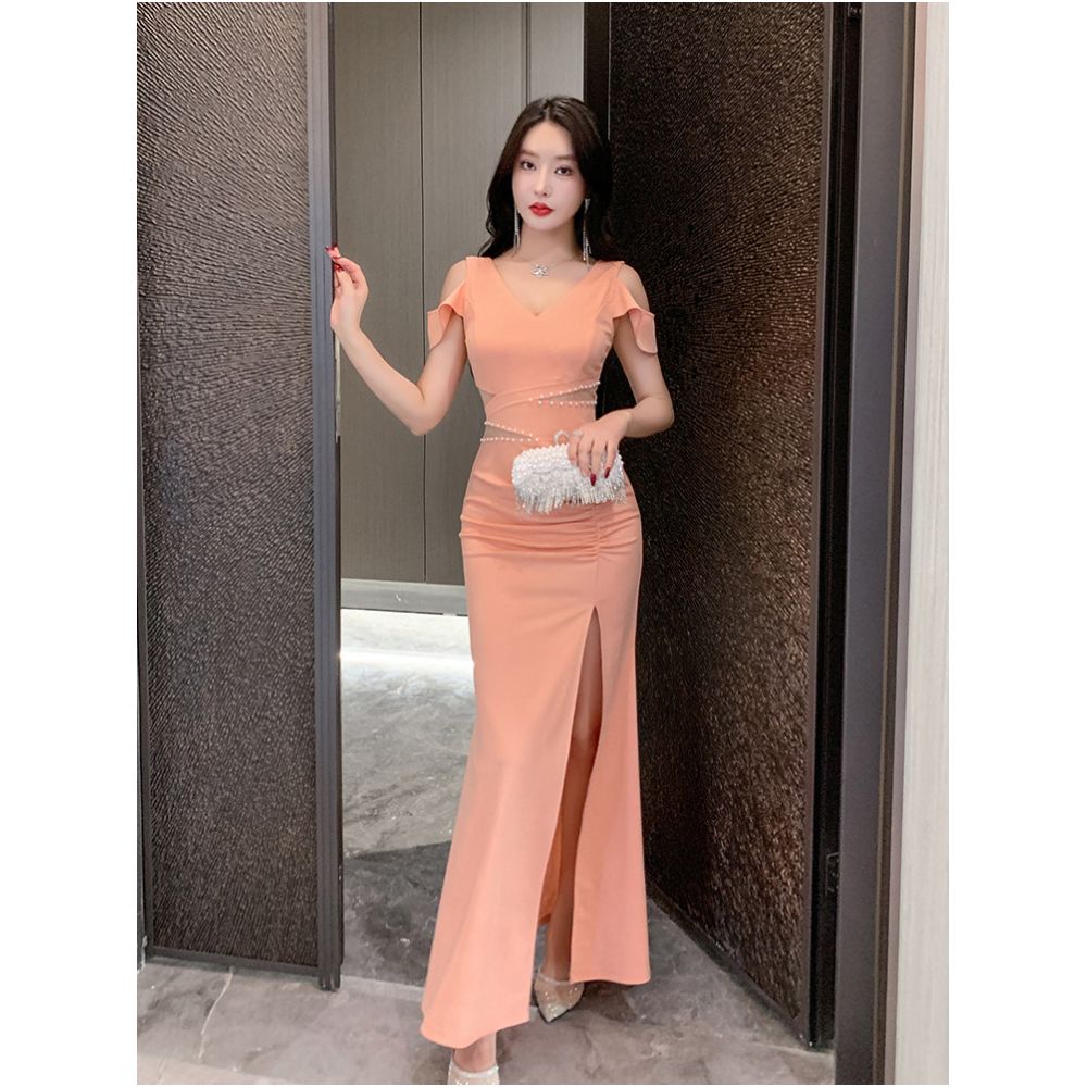 Sexy dresses high class evening gowns spa nightclub foot massage technician uniforms image 0