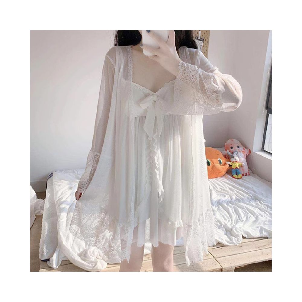 Women s Summer Camisole Nightgown 2025 New Style Spring and Autumn Pajamas Lace Sexy Winter Pure and Delicate Set Home Wear