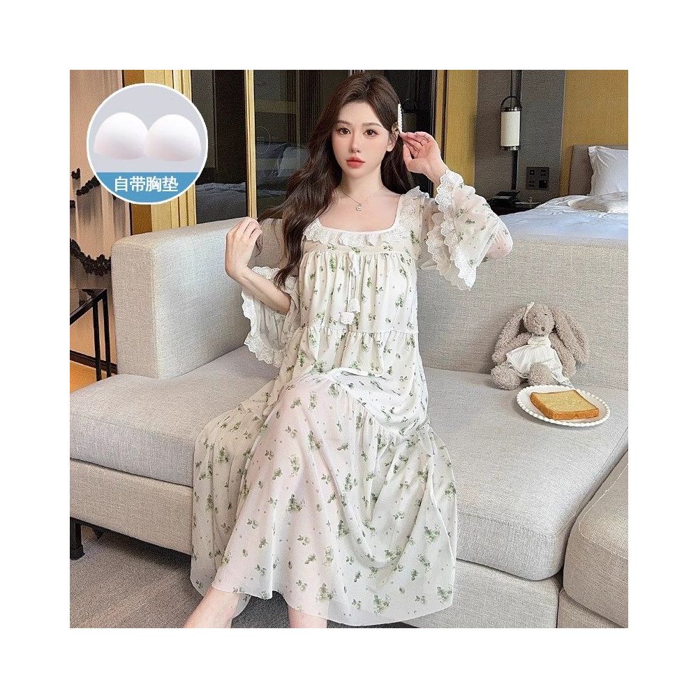 Women s Summer Camisole Nightgown 2025 New Style Spring and Autumn Pajamas Lace Sexy Winter Pure and Delicate Set Home Wear