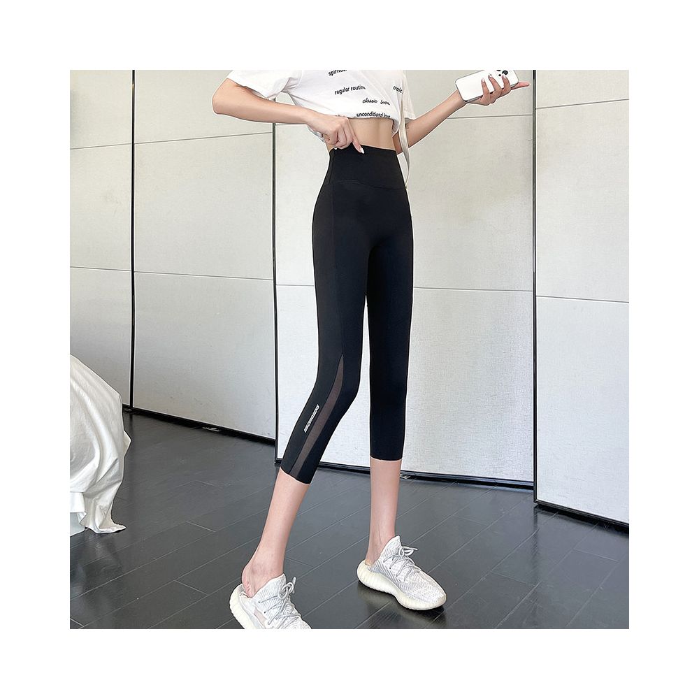 Shark pants  summer thin women s outerwear pocket mesh abdominal tightening and hip lifting yoga new comparison cycling inner pants