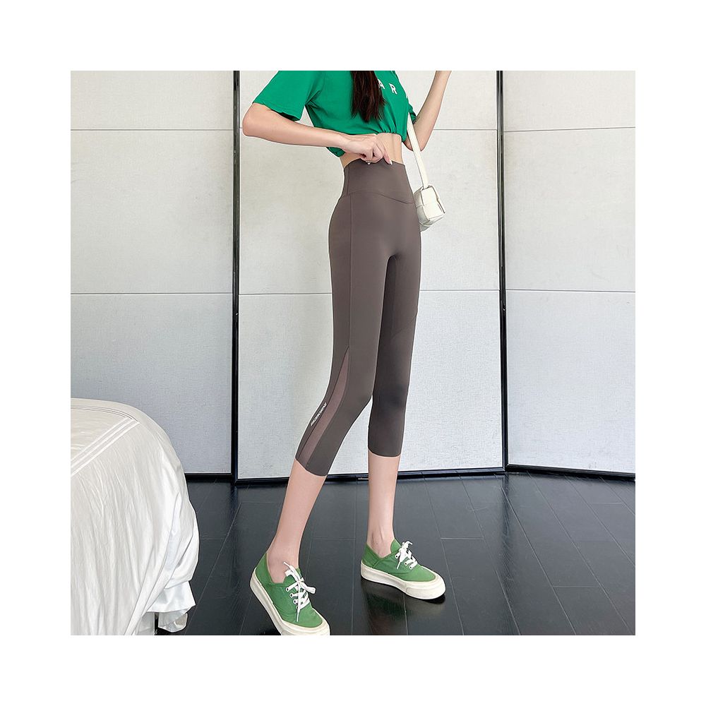 Shark pants  summer thin women s outerwear pocket mesh abdominal tightening and hip lifting yoga new comparison cycling inner pants