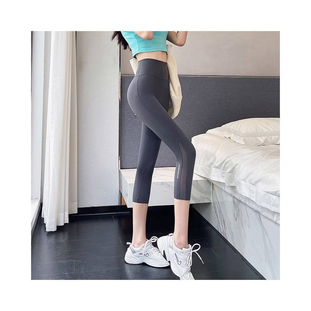 Shark pants  summer thin women s outerwear pocket mesh abdominal tightening and hip lifting yoga new comparison cycling inner pants