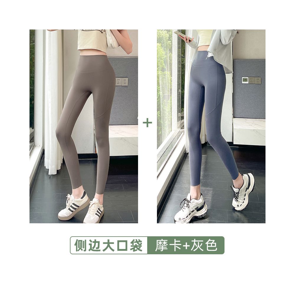 Shark pants  summer thin women s outerwear pocket mesh abdominal tightening and hip lifting yoga new comparison cycling inner pants