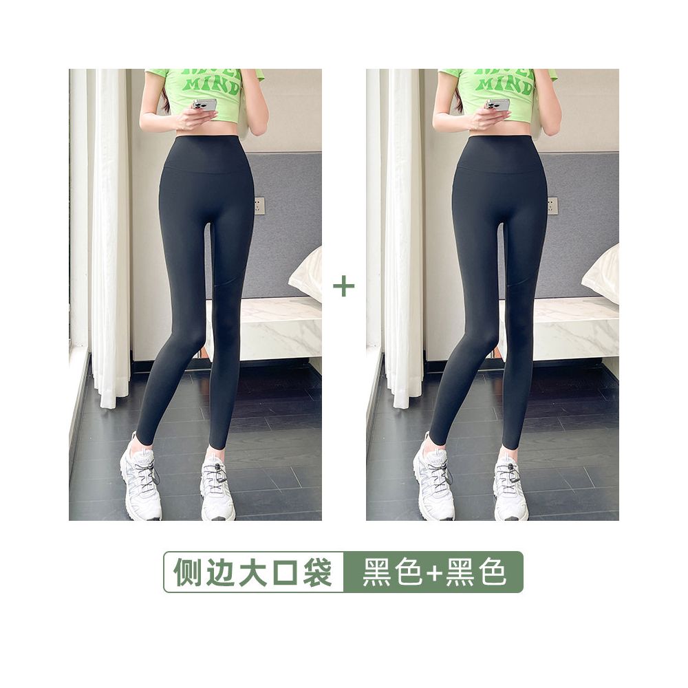 Shark pants  summer thin women s outerwear pocket mesh abdominal tightening and hip lifting yoga new comparison cycling inner pants