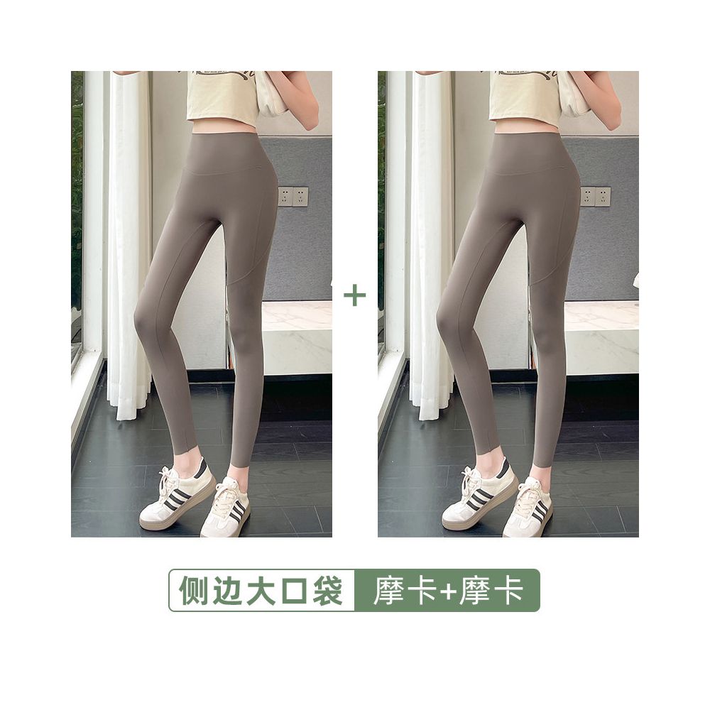 Shark pants  summer thin women s outerwear pocket mesh abdominal tightening and hip lifting yoga new comparison cycling inner pants