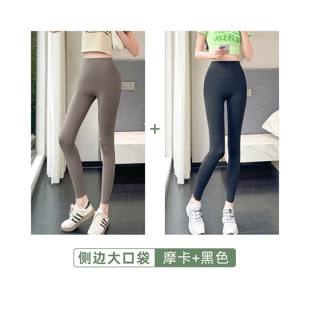 Shark pants  summer thin women s outerwear pocket mesh abdominal tightening and hip lifting yoga new comparison cycling inner pants