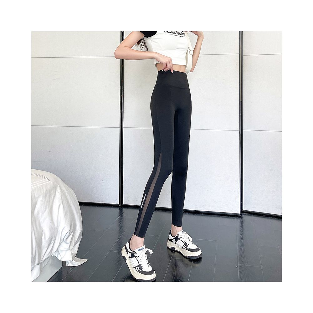 Shark pants  summer thin women s outerwear pocket mesh abdominal tightening and hip lifting yoga new comparison cycling inner pants