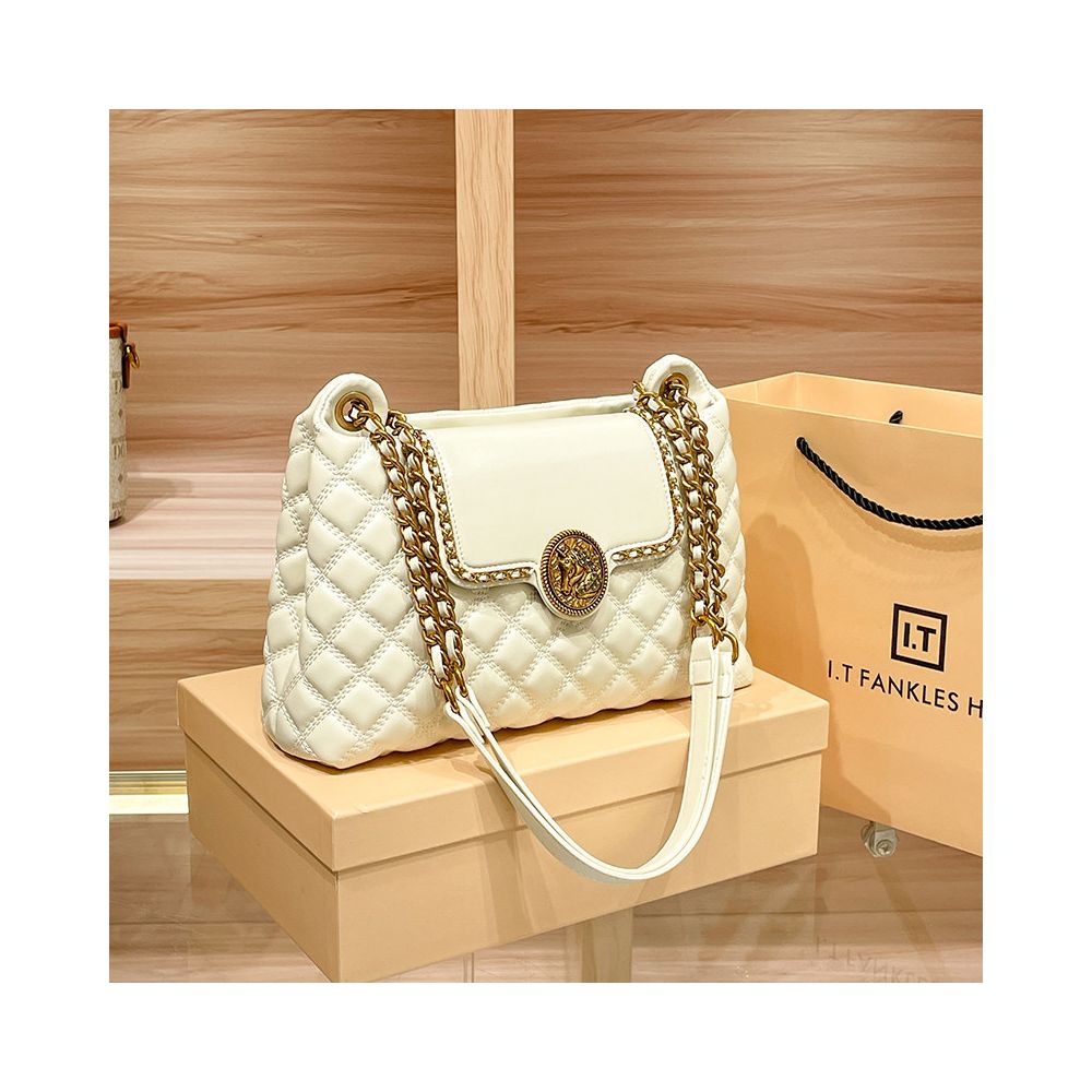 Valentine s Day gift Genuine leather chain bag for women high end style large capacity tote bag underarm shoulder bag 2025 new style image 0