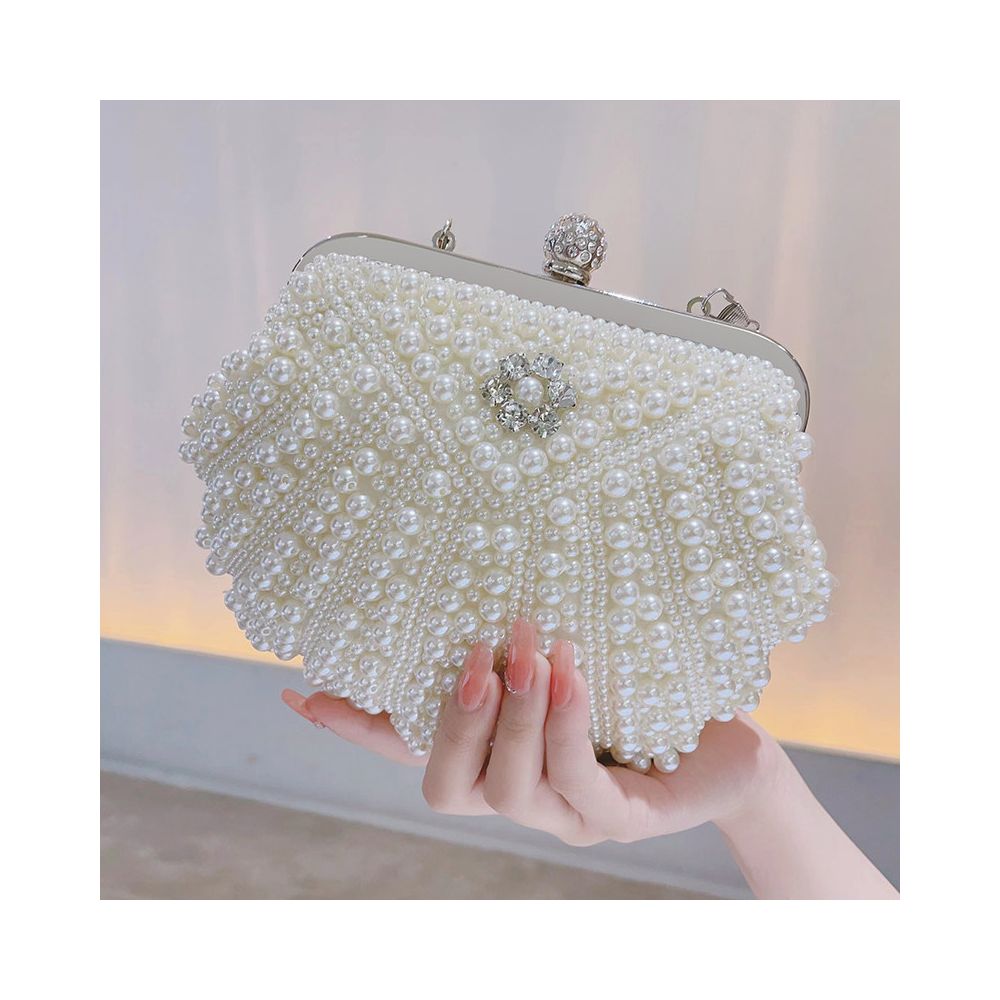 2025 New Elegant Pearl Clutch Bag for Women Evening Gowns Banquet Bags Cheongsam Bags Rhinestone Handbags Crossbody Bags image 0