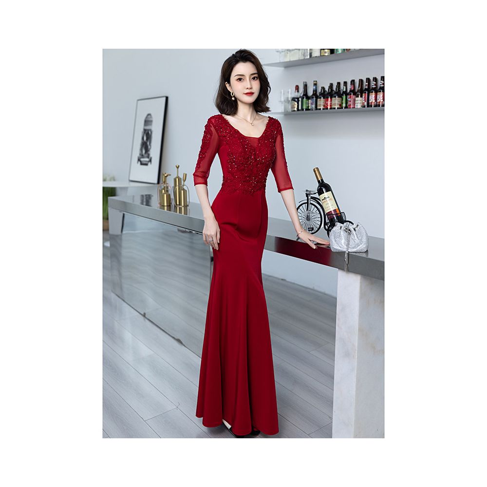 2026 New Style Mermaid Evening Gown for Mothers in Law High End Luxury Wedding Dress for Mothers in Law Youthful and Sophisticated image 0