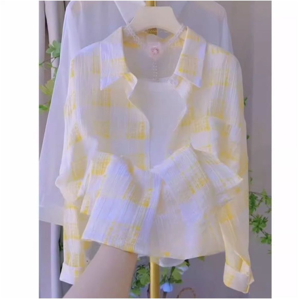 Women s 2025 New Style Hot Selling Pink Plaid Shirt Fashionable Lightweight and Breathable Long Sleeve Sun Protection Jacket