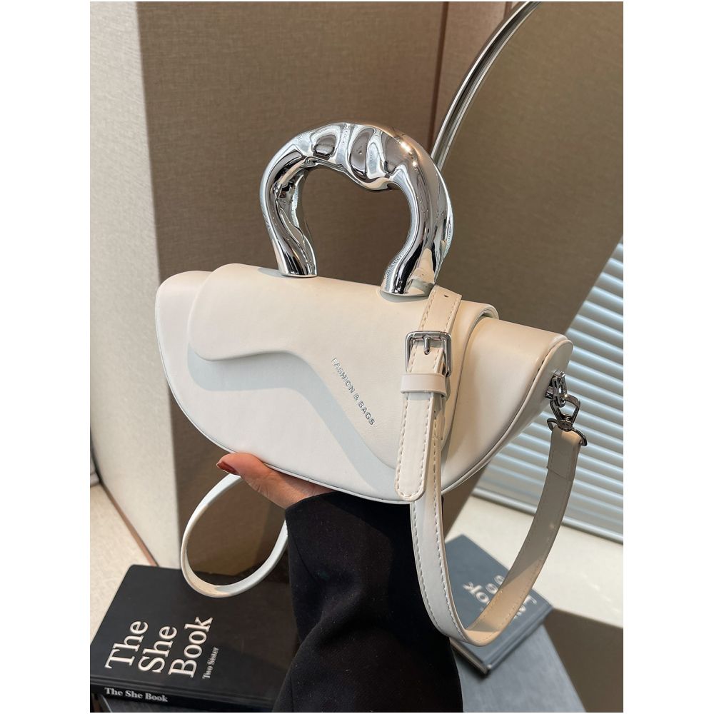 High quality French style niche design women s handbag new 2025 style trendy and versatile crossbody bag unique handbag image 2