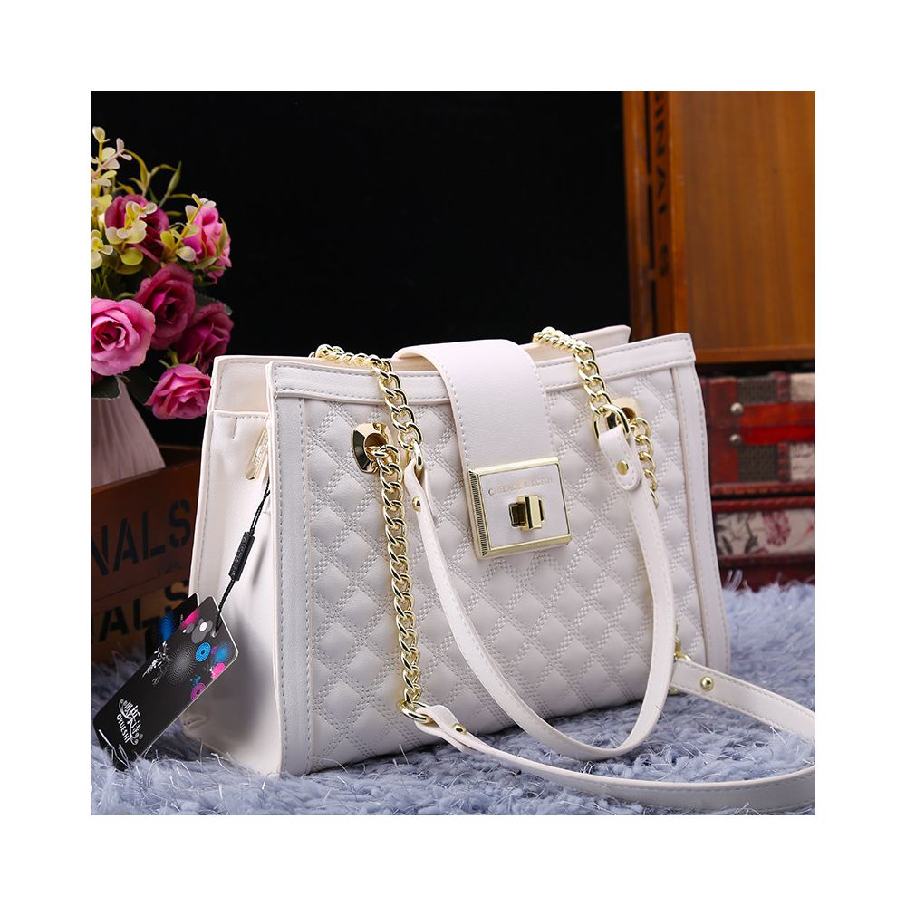 Ouleshi Authentic Brand Women s Bag 2025 Spring Summer New Fashion Leather Diamond Grid Chain Single Shoulder Large Tote Bag image 0