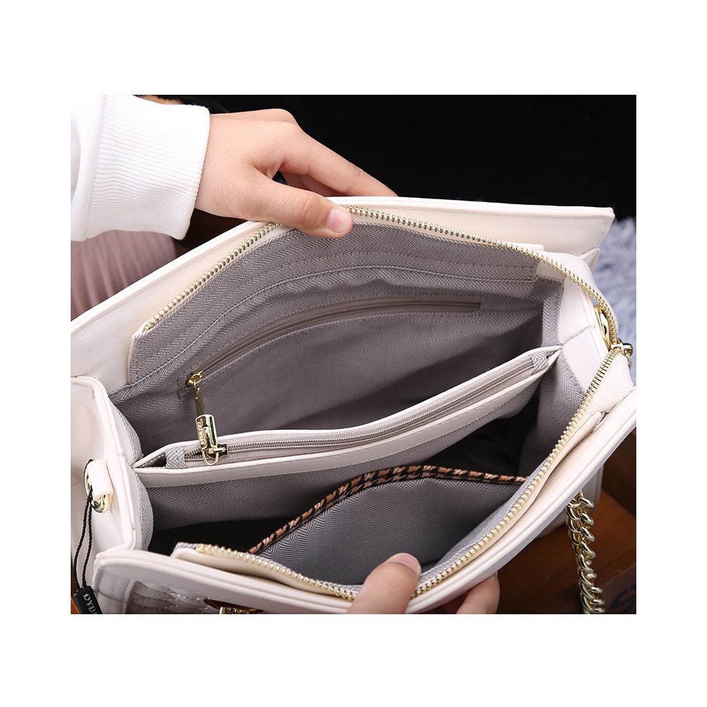 Ouleshi Authentic Brand Women s Bag 2025 Spring Summer New Fashion Leather Diamond Grid Chain Single Shoulder Large Tote Bag image 3