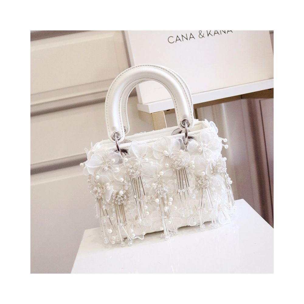 Yangqi Fairy Tassel Flower Bag 2025 Winter New Style One Shoulder Crossbody Versatile Yangqi White Women s Bag Daifei Bag image 0