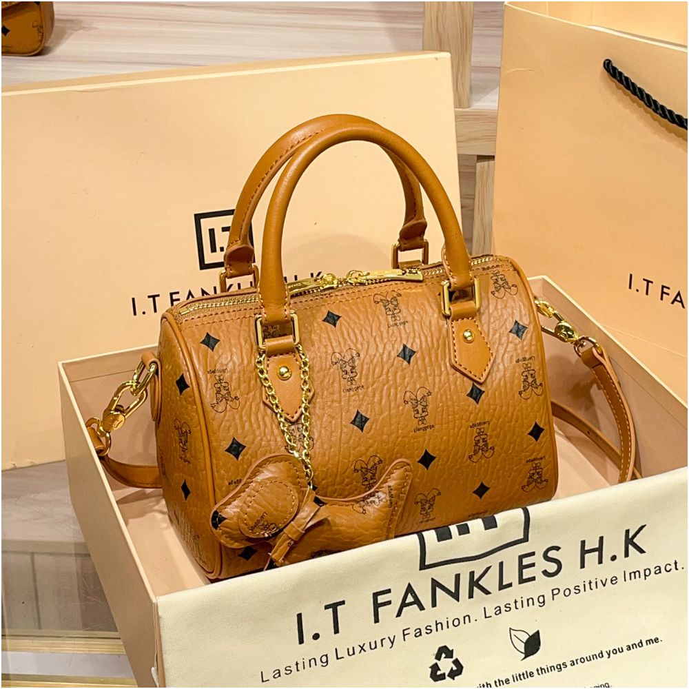 Valentine s Day gift genuine leather women s bag Boston pillow bag crossbody bag vintage cowhide shoulder bag women s 2025 new model