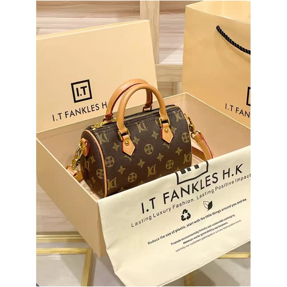 Valentine s Day gift genuine leather women s bag Boston pillow bag crossbody bag vintage cowhide shoulder bag women s 2025 new model
