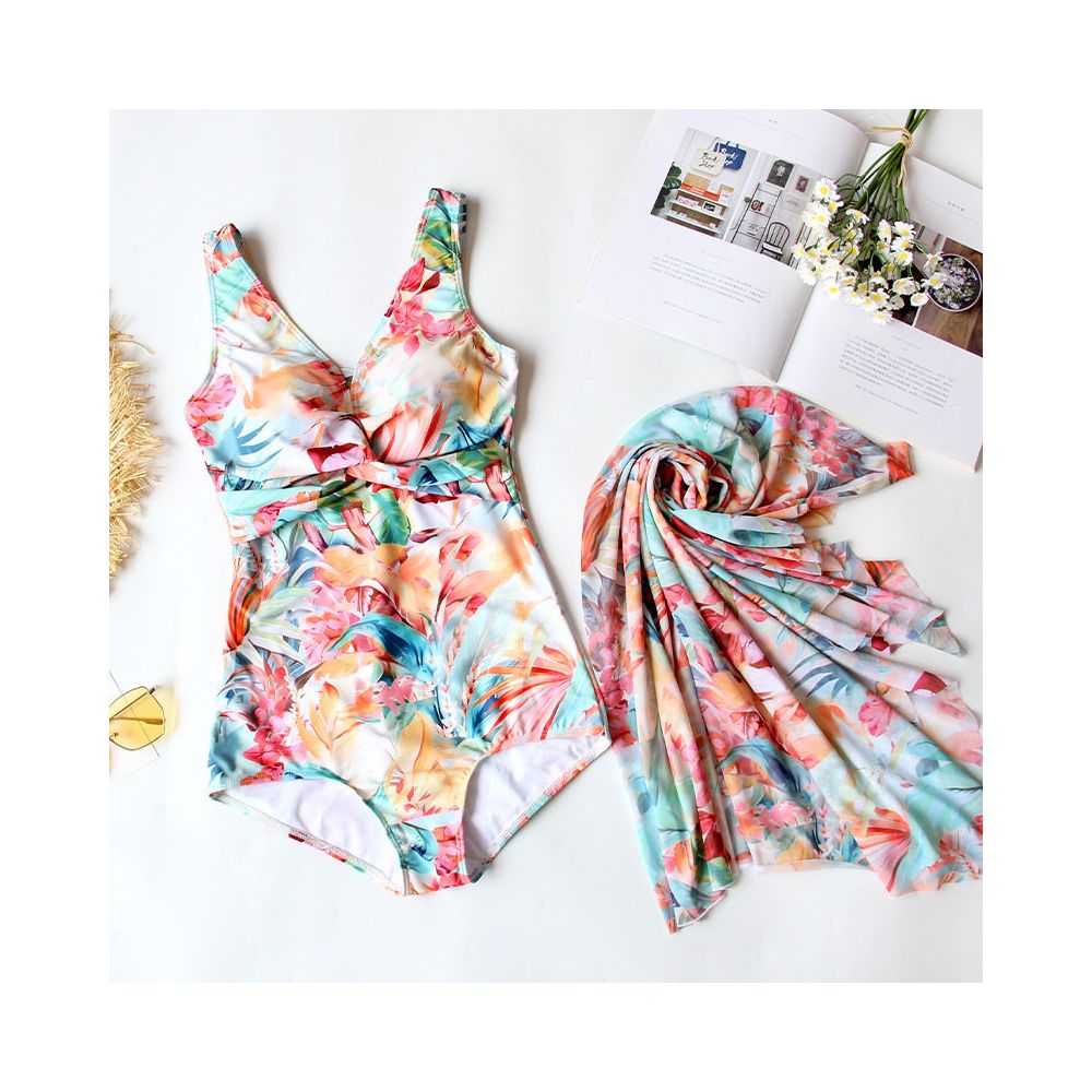 Couple swimsuit women s summer 2026 new sexy jumpsuit style slimming and belly covering beach vacation hot spring men s suit