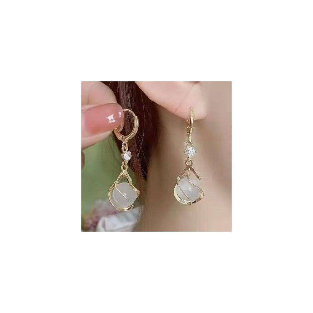 925 silver needle triangle long tassel earrings exaggerated internet celebrity night shop style European and American fashion exaggerated earrings earrings earrings earrings