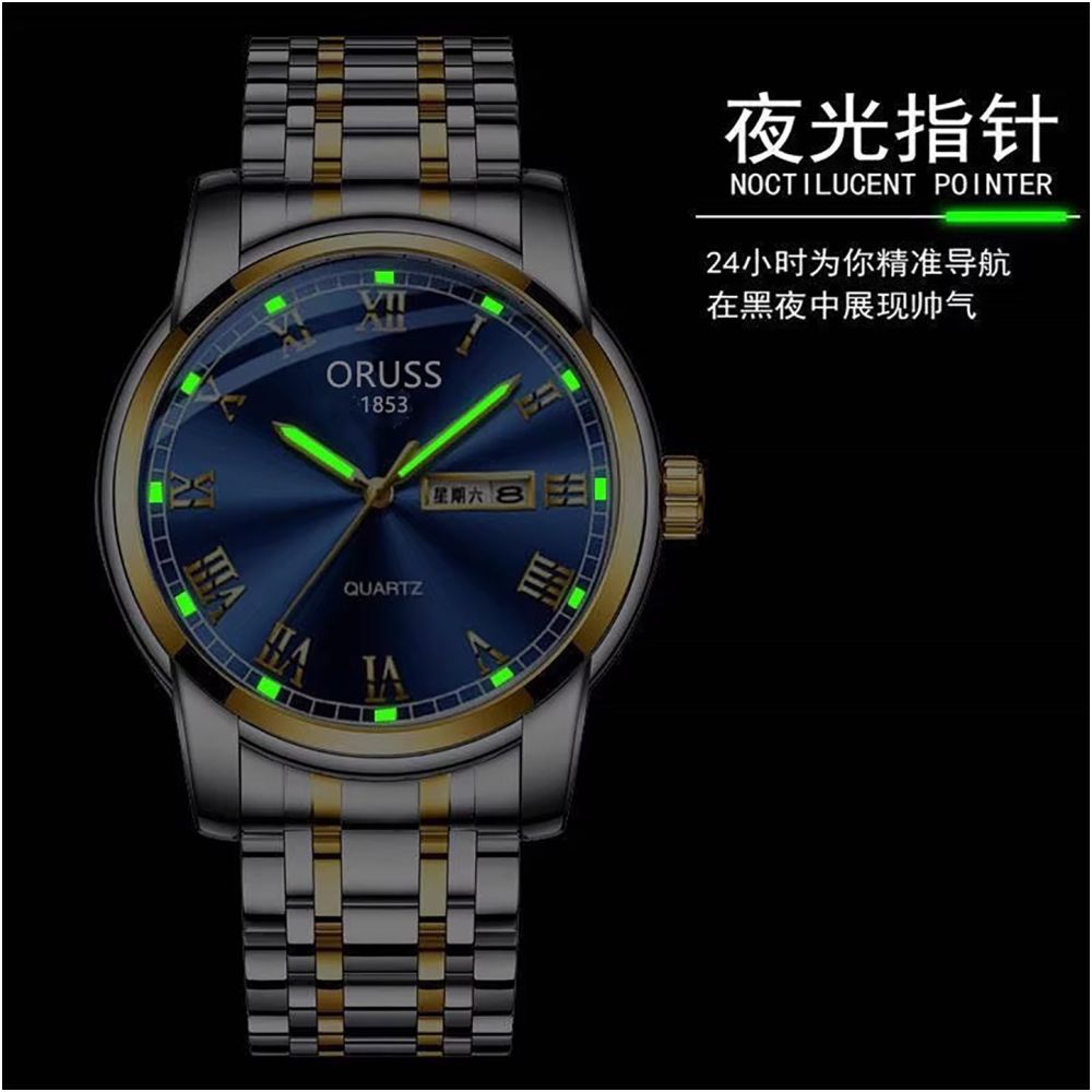 Authentic fully automatic watch night light waterproof ultra thin non mechanical watch men s ultra thin watch image 4