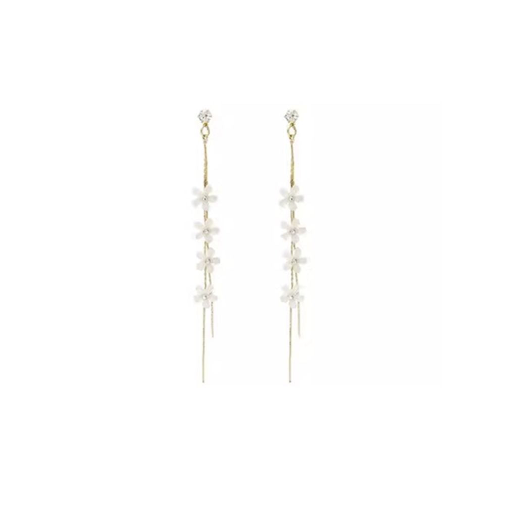2025 New Trendy Long Style Tassel Earrings Anti Allergy 999 Pure Silver Earrings Internet Famous Immortal Charm Earrings Versatile image 4