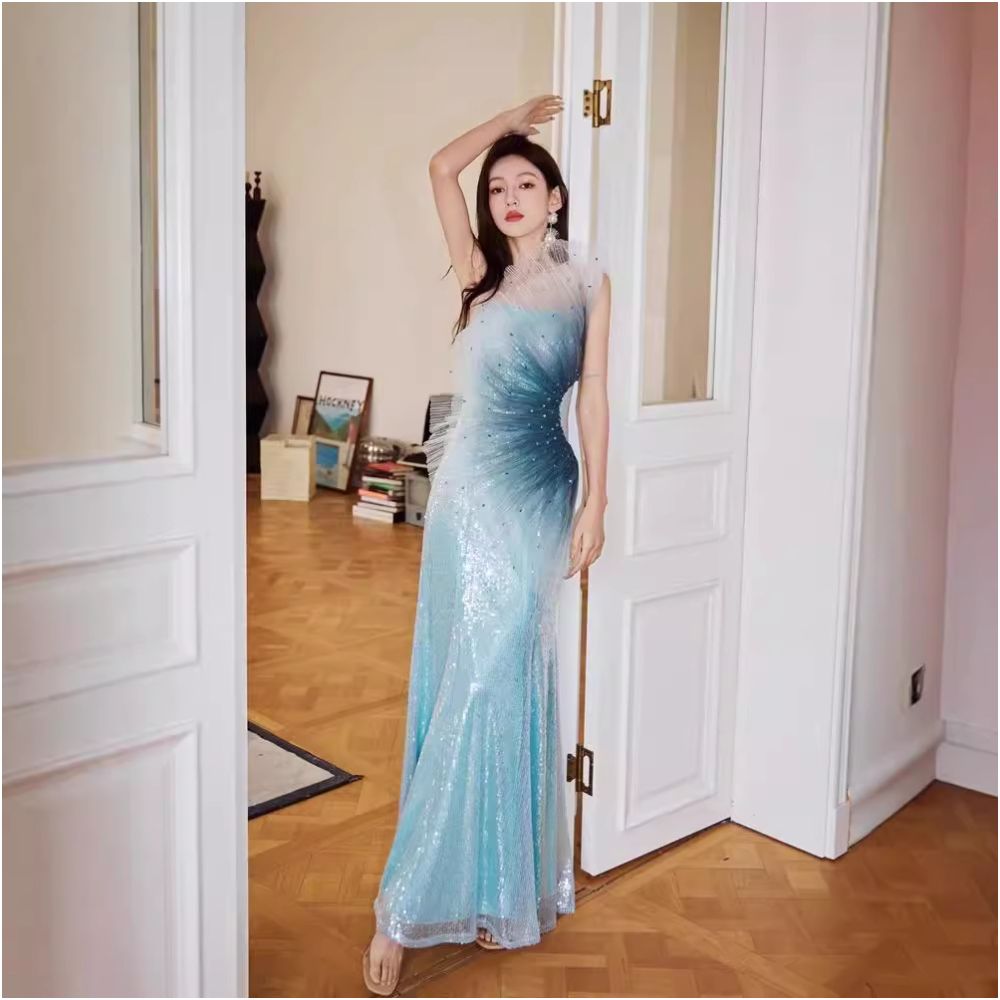 Sugar Beauty Deep Sea Mermaid 3D Mesh Sequin Dress Birthday Dress Coming of Age Dress image 2
