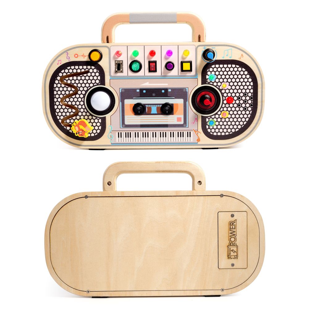 Cross border popular children s early education wooden LED light socket switch busy board toy hands on wooden toy