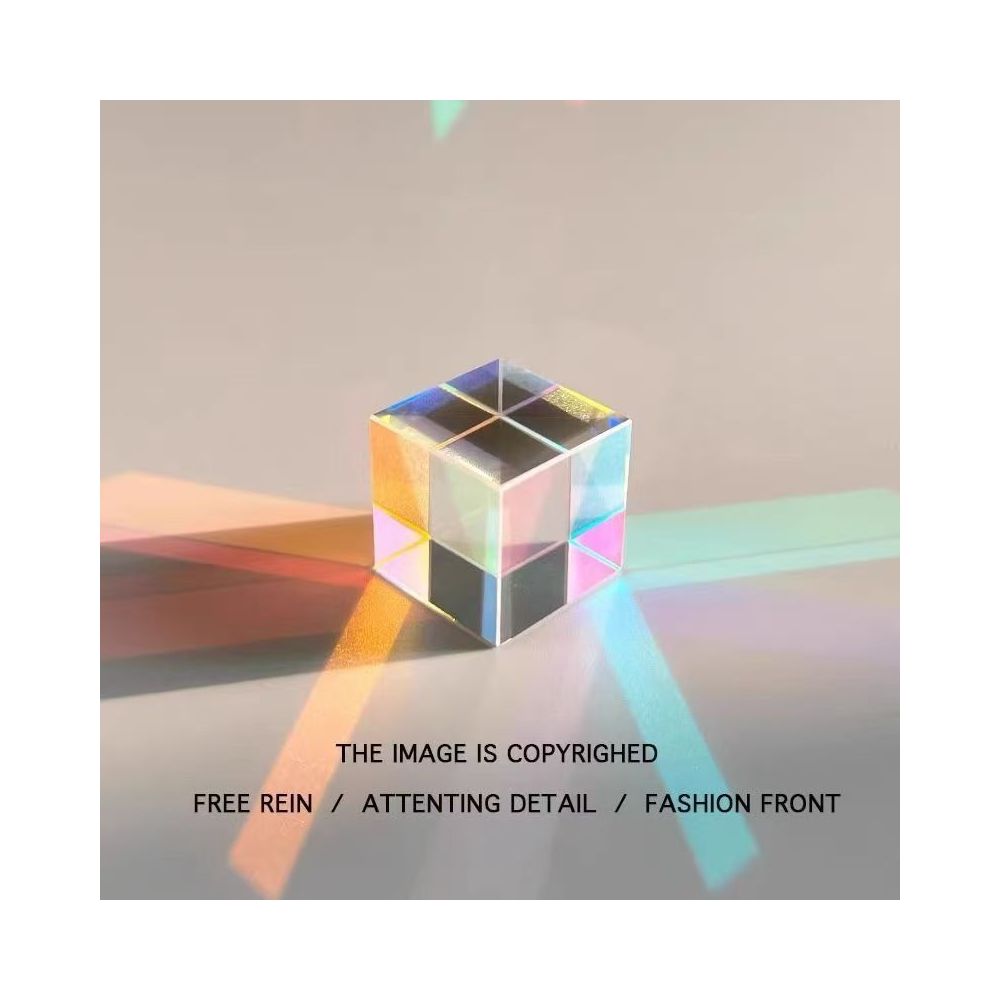 Sun Catcher Color Prism Light Cube Seven Color Refraction Electroplated Desktop Ornament Sunny Girl s Birthday Gift image 1