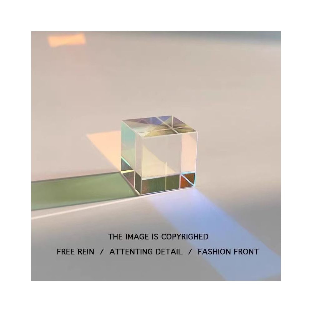 Sun Catcher Color Prism Light Cube Seven Color Refraction Electroplated Desktop Ornament Sunny Girl s Birthday Gift image 2