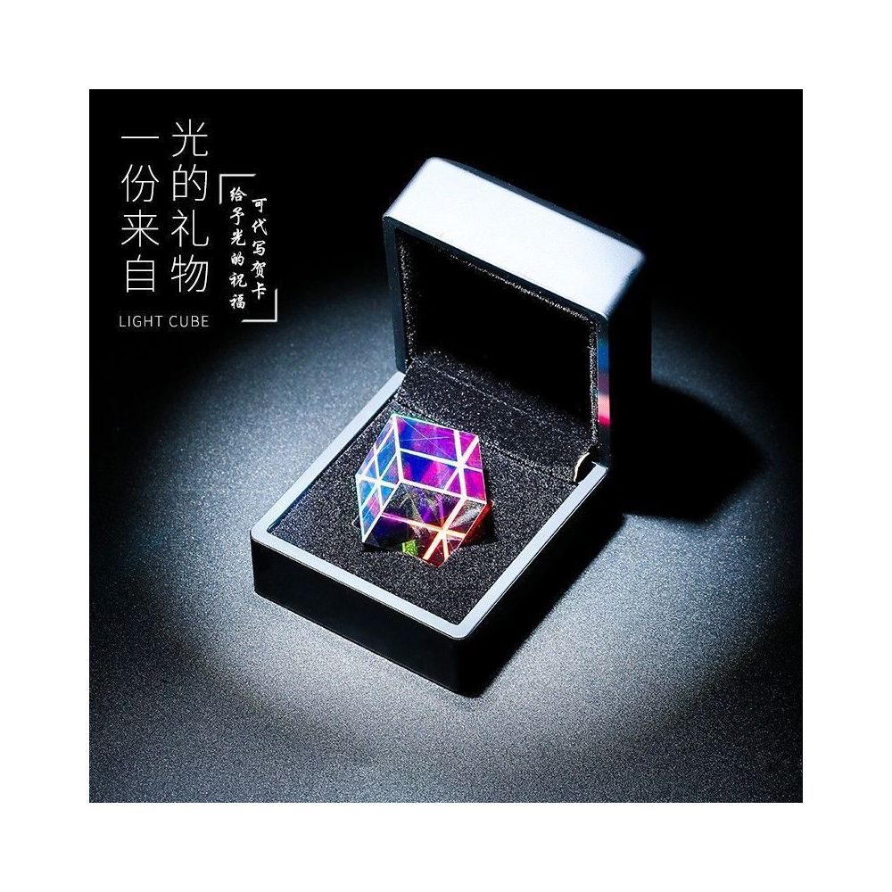 Sun Catcher Color Prism Light Cube Seven Color Refraction Electroplated Desktop Ornament Sunny Girl s Birthday Gift