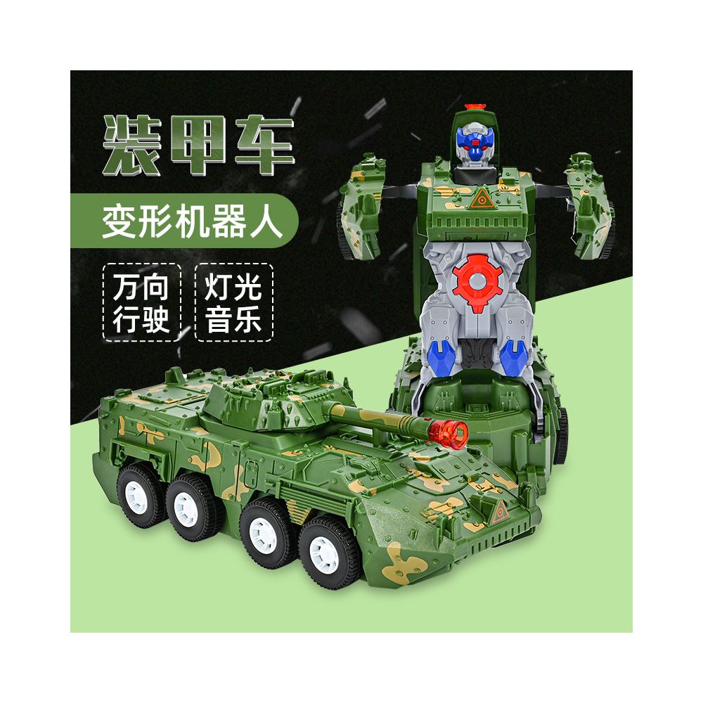 White racing car transforming robot with lights and music omnidirectional automatic shape changing toy for boys