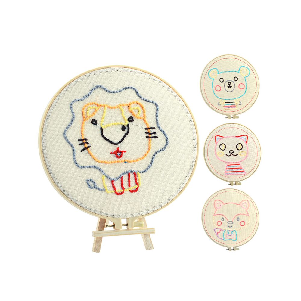 Montessori DIY sewing children s crafts stamping embroidery kindergarten needle threading materials knitting embroidery teaching toys image 4