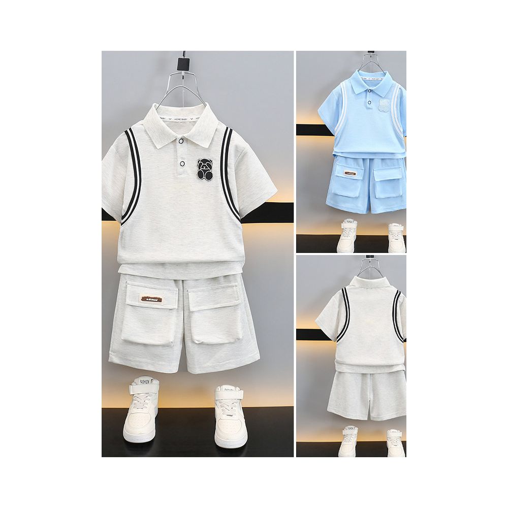 Boys short sleeved T shirt summer outfit children s clothing little boys baby tops summer styles children s hooligan and handsome image 1