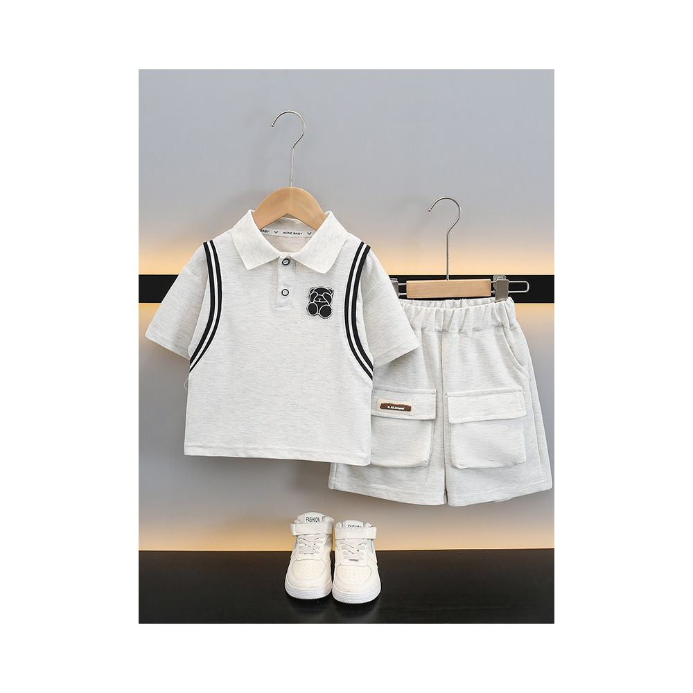 Boys short sleeved T shirt summer outfit children s clothing little boys baby tops summer styles children s hooligan and handsome image 3