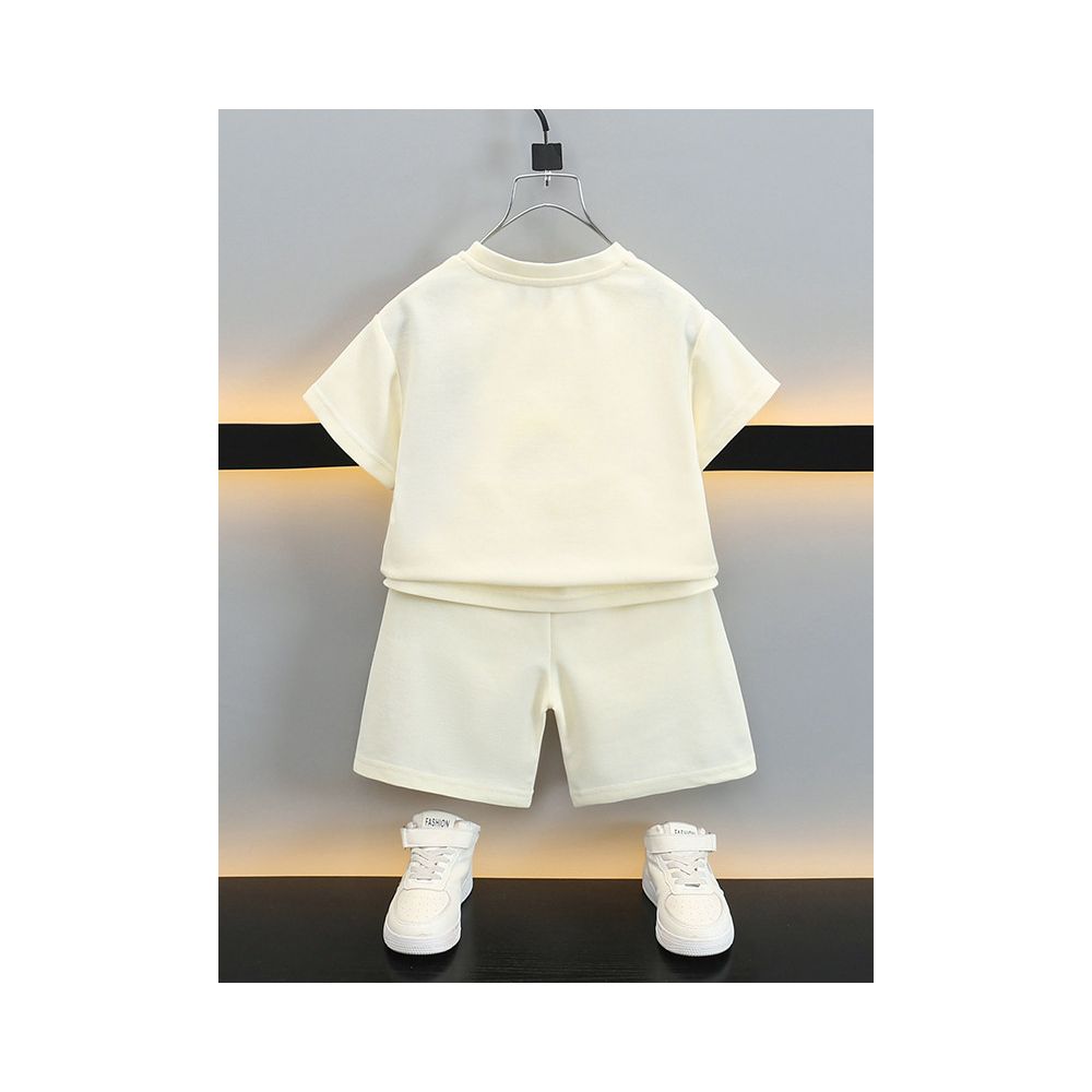 Children s Summer Panda New Chinese Style Set 2025 New Boys National Style Short Sleeve Two piece Tang Style Boys Summer Style Set image 3