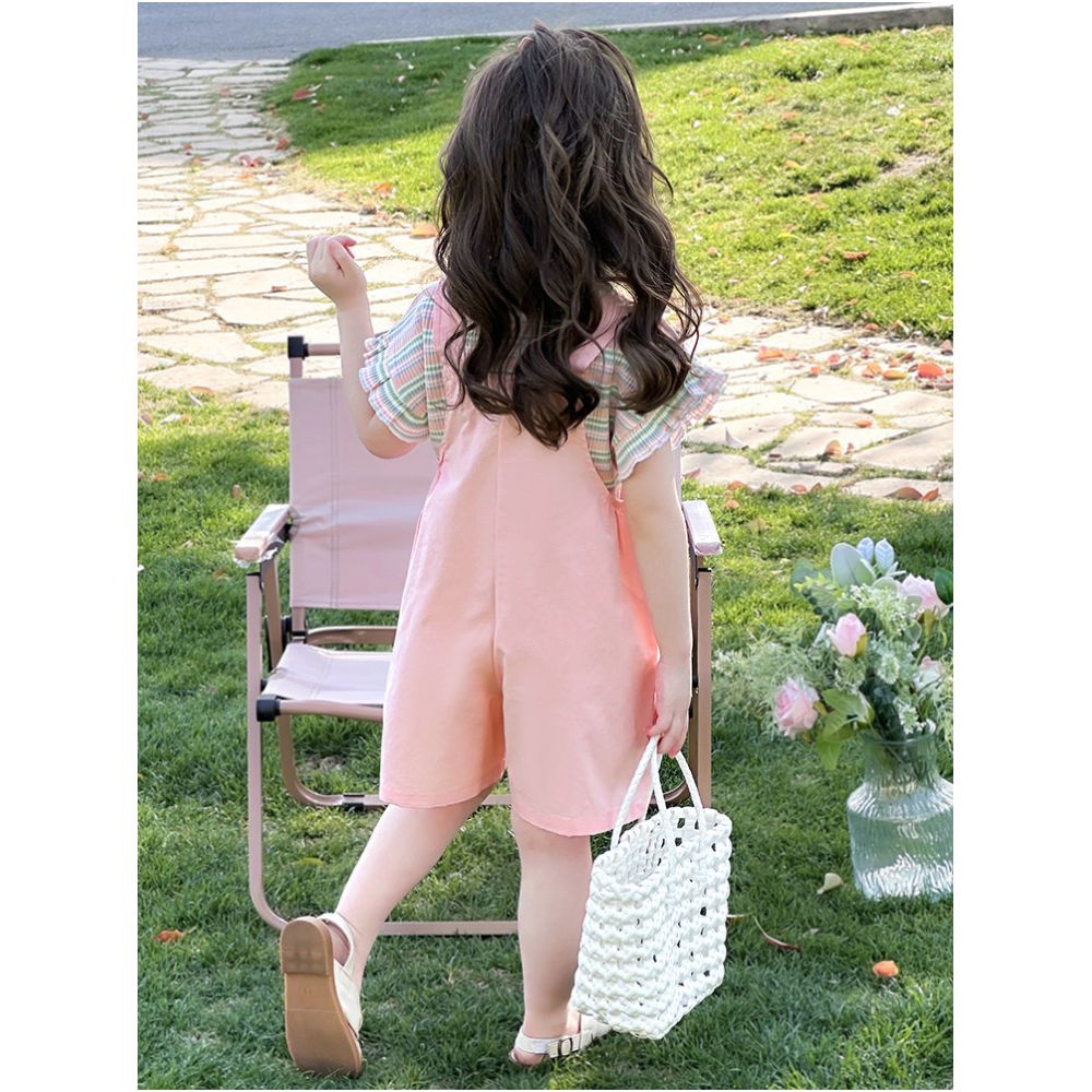 Girls Summer Dress Cartoon Set 2025 New Style Children s Strap Shorts Fashionable Two piece Set Girls Baby Summer Clothes image 2