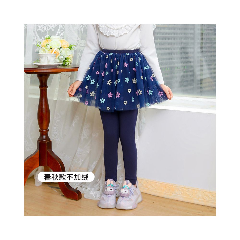 Girls fake two piece one piece skirt and pants for spring and autumn 2025 new children s winter clothing with fleece base skirt and pants for wearing thin fleece on the outside