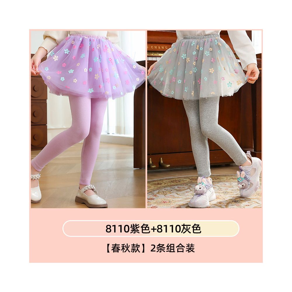Girls fake two piece one piece skirt and pants for spring and autumn 2025 new children s winter clothing with fleece base skirt and pants for wearing thin fleece on the outside