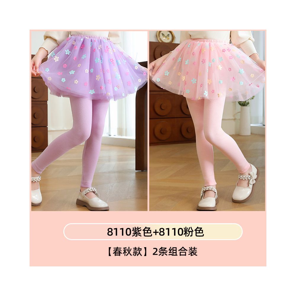 Girls fake two piece one piece skirt and pants for spring and autumn 2025 new children s winter clothing with fleece base skirt and pants for wearing thin fleece on the outside
