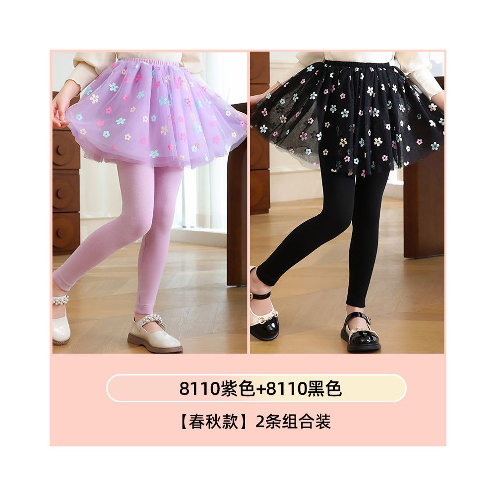 Girls fake two piece one piece skirt and pants for spring and autumn 2025 new children s winter clothing with fleece base skirt and pants for wearing thin fleece on the outside