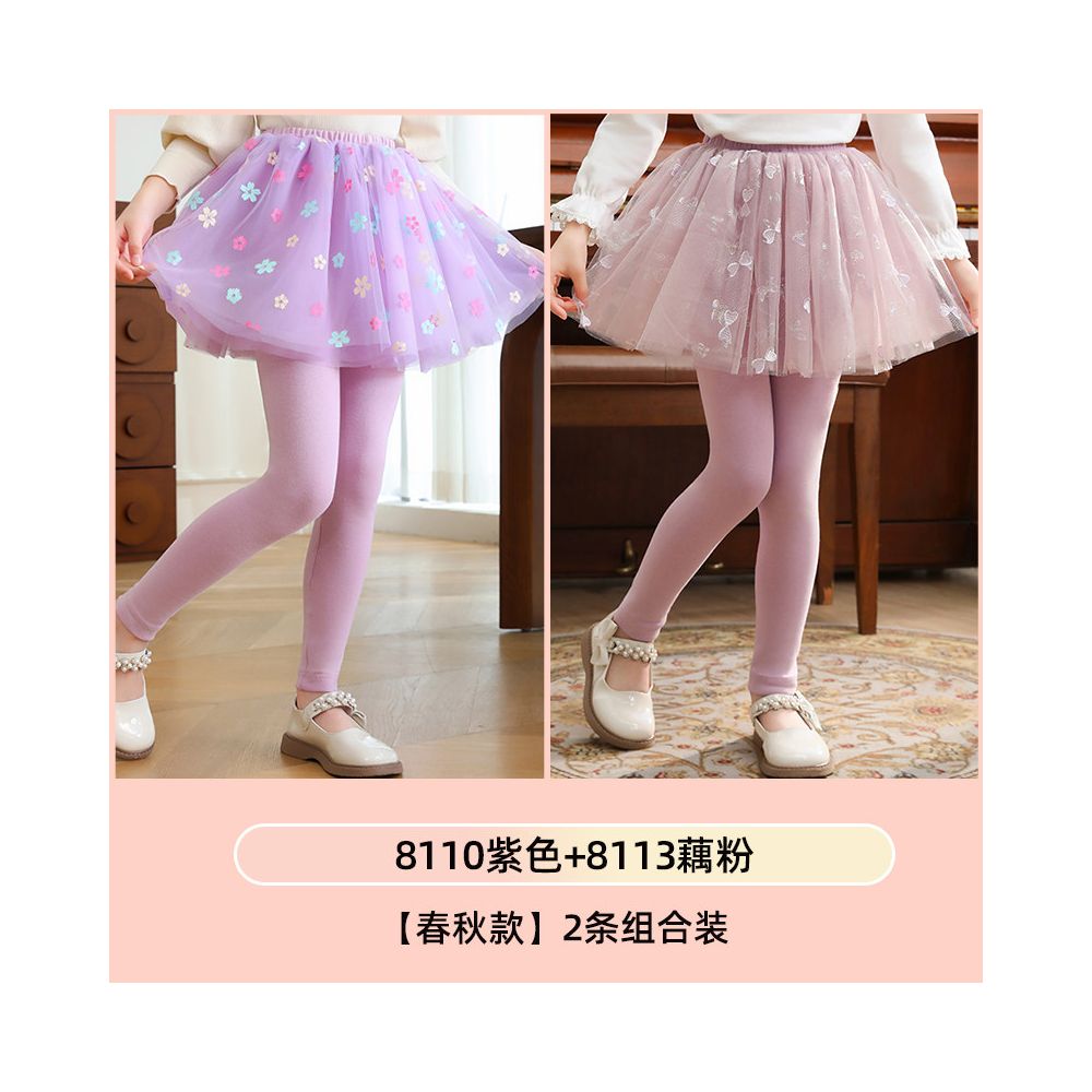 Girls fake two piece one piece skirt and pants for spring and autumn 2025 new children s winter clothing with fleece base skirt and pants for wearing thin fleece on the outside