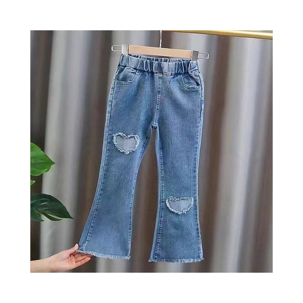 Children s denim bell bottoms 2025 Spring and Autumn style girls pants baby casual pants girls outdoor wear stylish thin style