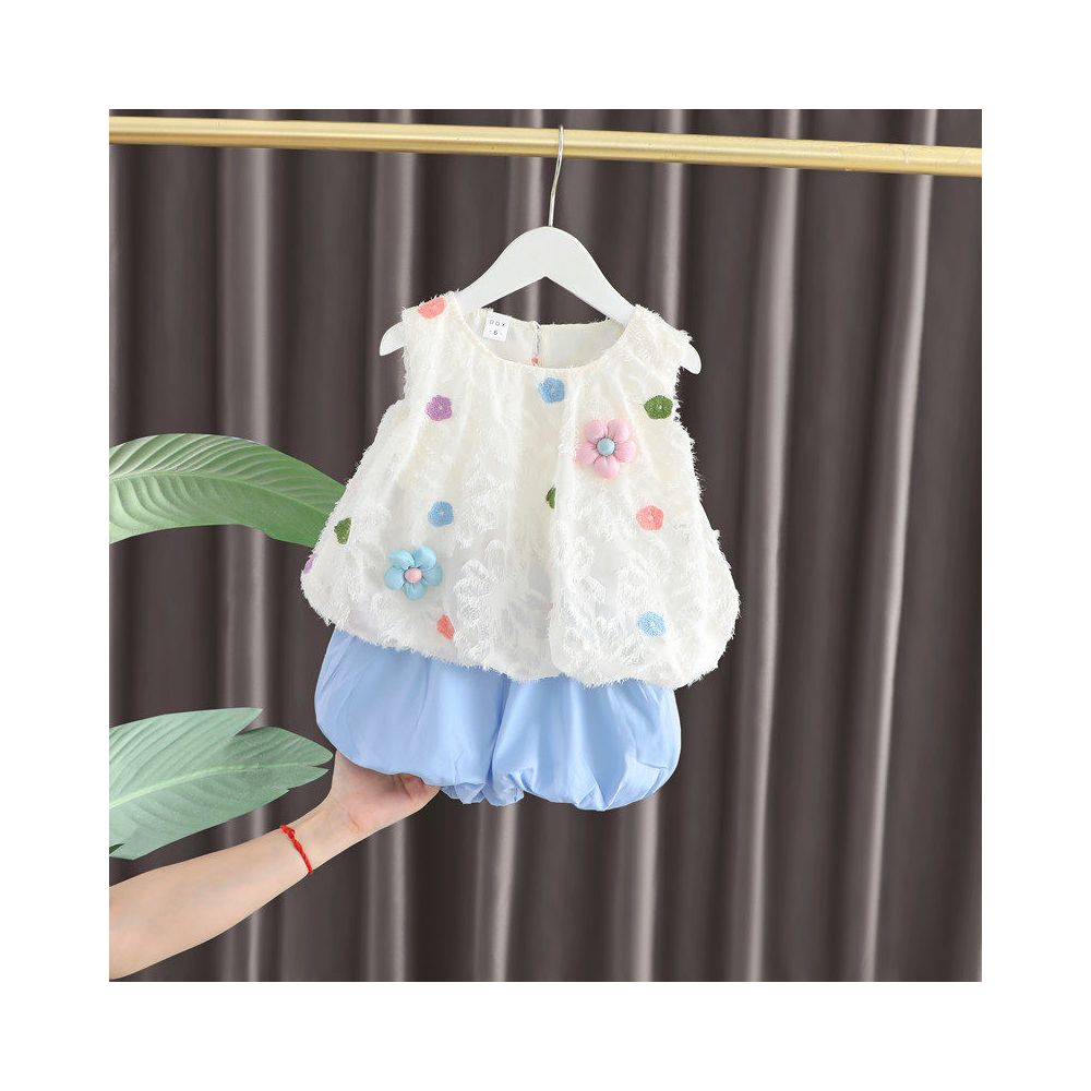 Girls summer set 2025 new children s clothing fashionable and stylish clothes for baby girls shorts internet famous summer clothes