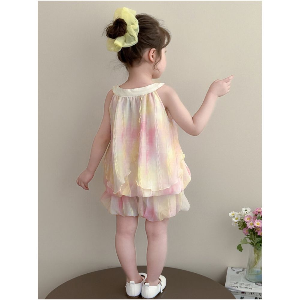 Girls summer set 2025 new style children s super beautiful summer clothes baby summer beautiful shorts two piece set thin image 3