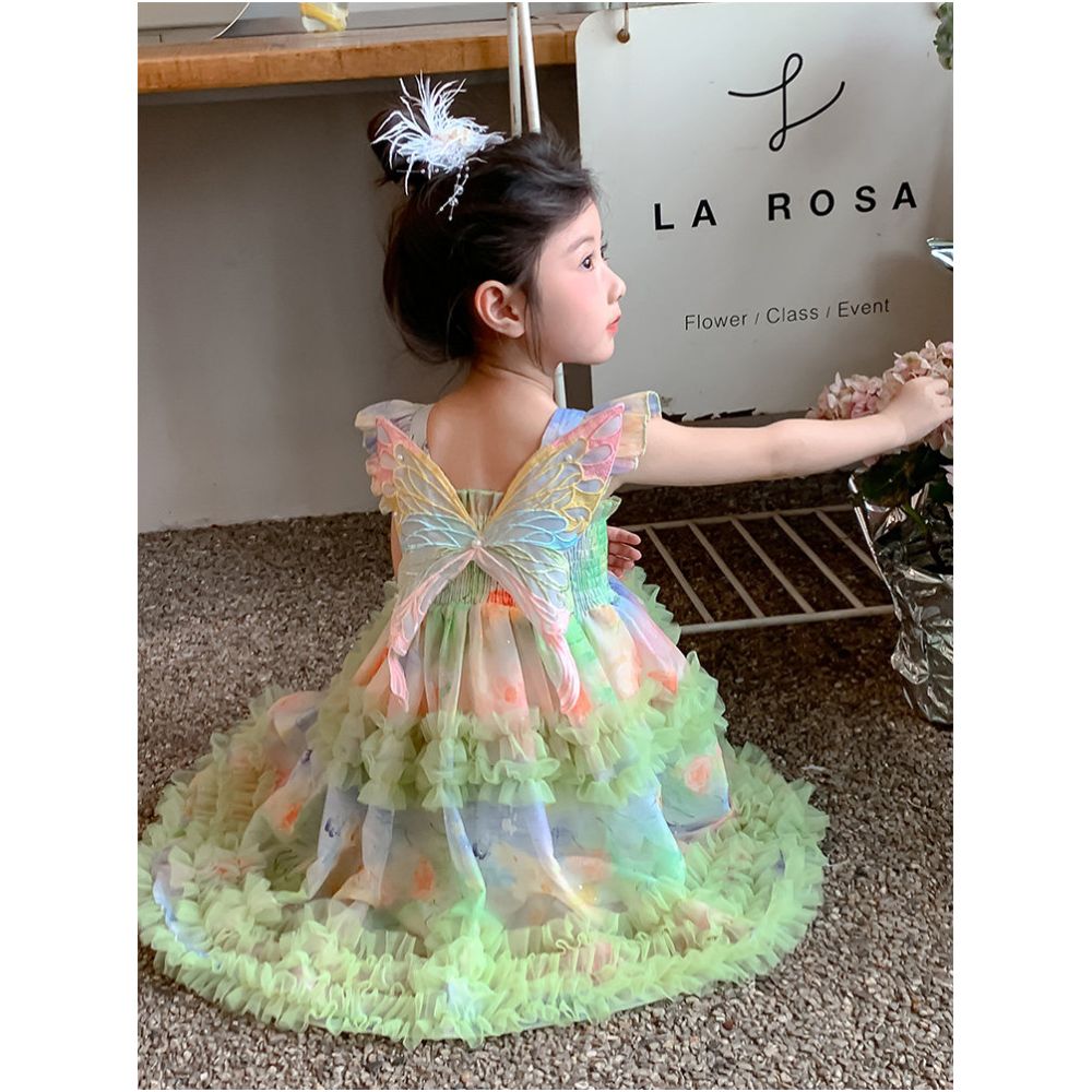 Clearance girls dress summer dress 2025 new style fluffy cake princess dress baby stylish children s dress dress dress image 0