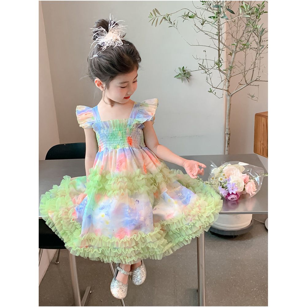 Clearance girls dress summer dress 2025 new style fluffy cake princess dress baby stylish children s dress dress dress image 1